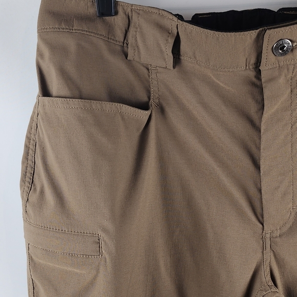 Duluth Trading Mens Flex Dry On The Fly Relaxed Brown Cargo Pants Size Lx30 - Picture 6 of 13